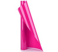 YURROAD Flex Thermocollant pour Tissu Rose Rouge 100cm x 30cm, Vinyle HTV Rouleau pour DIY Logo, T-shirts