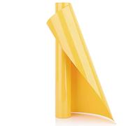 YURROAD Flex Thermocollant pour Tissus 100cm x30cm Vinyle Thermocollant HTV Iron on T-shirts Vinyle Transfert de Chaleur pour Cadeau, Thermocollant Jaune