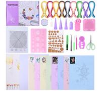 YURROAD Kit de Quilling Complet, 900 Bandes de Papier Quilling 5 mm en 36 Couleurs avec Outils, Planche, gabarits et 10 modèles imprimés, pour débutants et Adultes, Cartes, Fleurs et décorations