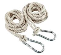 YURRUON Lot de 2 cordes de suspension réglables pour balancelle d'arbre, crochets de balançoire, accessoires de meubles de jardin (corde simple de 4 m)
