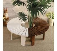 yurstcggh Banc d'arbre Respirant, Banc de Jardin d'extérieur, Tabouret de Fleur Incurvé, Se Combine Librement en Cercle, Double Arc, en Forme de S,pour créer Un Espace de Repos dans Le Jardin
