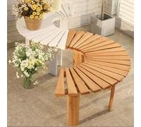 yurstcggh Banquette Ronde Extérieur,Banc de Jardin Semi-Circulaire en Bois,Banc d'arbre à Lattes Enveloppantes,Mobilier de Jardin,Plusieurs Couleurs, Combinaison Libre