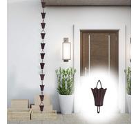 yurstcggh Chaîne de Pluie décorative en Aluminium,Chaîne de Pluie en Forme de Coupe de Fleurs,à Accrocher sur Balcons,Toits et Jardins,pour Gouttières,Tuyau de Descente de Rechange 2m