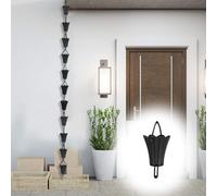 yurstcggh Chaîne de Pluie décorative en Aluminium,Chaîne de Pluie en Forme de Coupe de Fleurs,à Accrocher sur Balcons,Toits et Jardins,pour Gouttières,Tuyau de Descente de Rechange 2m