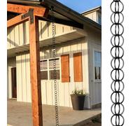 yurstcggh Chaîne de Pluie en Métal,Chaîne de Pluie Suspendue pour l'extérieur,Fonction De Drainage,Parfaite pour remplacer Les descentes for Jardin/Cour/terrasse 1.2m(4ft) Brun foncé