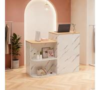 yurstcggh Comptoir Caisse Magasin,Petit Comptoir d'accueil Moderne de Réception Secrétariat,Mobilier De Bureau,Bureaux,Salons,Magasin De Vêtements,Armoires D’Accueil À Domicile 80×45×95cm