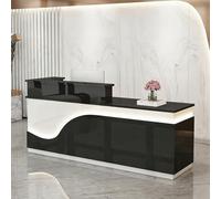 yurstcggh Comptoir Caisse Salon de Coiffure,Table de Réception Grand,Espace de Travail spacieux Surface Durable et Facile à Nettoyer,pour Hall d'entrée,Salon,Magasin et Bureau à Domicile 140×60×100cm