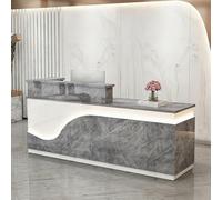 yurstcggh Comptoir Caisse Salon de Coiffure,Table de Réception Grand,Espace de Travail spacieux Surface Durable et Facile à Nettoyer,pour Hall d'entrée,Salon,Magasin et Bureau à Domicile 140×60×100cm