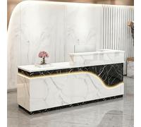 yurstcggh Comptoir Caisse Salon de Coiffure,Table de Réception Grand,Espace de Travail spacieux Surface Durable et Facile à Nettoyer,pour Hall d'entrée,Salon,Magasin et Bureau à Domicile 120×60×100cm