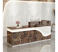 yurstcggh Comptoir Caisse Salon de Coiffure,Table de Réception Grand,Espace de Travail spacieux Surface Durable et Facile à Nettoyer,pour Hall d'entrée,Salon,Magasin et Bureau à Domicile 120×60×100cm