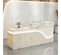 yurstcggh Comptoir Caisse Salon de Coiffure,Table de Réception Grand,Espace de Travail spacieux Surface Durable et Facile à Nettoyer,pour Hall d'entrée,Salon,Magasin et Bureau à Domicile 160×60×100cm