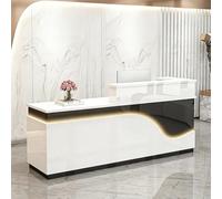 yurstcggh Comptoir de Reception,Table de Réception,Comptoir Caisse Salon de Coiffure,Meuble de Bureau,pour Studio de Beauté,Magasin,Supermarché,Caisse 120×60×100cm Style 1 - Position élevée à Gauche