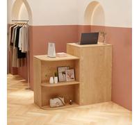 yurstcggh Comptoirs De Magasins,Comptoir avec étagères Ouvertes,Comptoir De Réception,Table De Réception pour Bureau d'accueil,Salon De Beauté,Hall D'entrée 120×45×95cm Grain de Bois