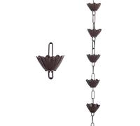yurstcggh Descente de Gouttière Chaine,Chaine de Gouttière,Durable,Prévention de la Rouille,Remplacement pour Les Descentes Pluviales,Système de Déviation Pluviale avec Coupes 4m
