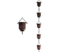 yurstcggh Descente de Gouttière Chaine,Chaine de Gouttière,Durable,Prévention de la Rouille,Remplacement pour Les Descentes Pluviales,Système de Déviation Pluviale avec Coupes 4m