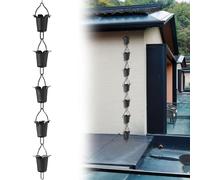 yurstcggh Descente de Gouttière Chaine,Chaine de Gouttière,Durable,Prévention de la Rouille,Remplacement pour Les Descentes Pluviales,Système de Déviation Pluviale avec Coupes 1.5m