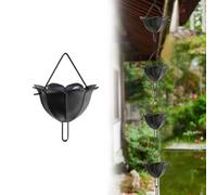 yurstcggh Descente de Gouttière Chaine,Chaine de Gouttière,Durable,Prévention de la Rouille,Remplacement pour Les Descentes Pluviales,Système de Déviation Pluviale avec Coupes 1.5m
