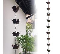 yurstcggh Descente de Gouttière Chaine,Chaine de Gouttière,Durable,Prévention de la Rouille,Remplacement pour Les Descentes Pluviales,Système de Déviation Pluviale avec Coupes 4m