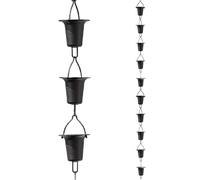 yurstcggh Descente de Gouttière Chaine,Chaine de Gouttière,Durable,Prévention de la Rouille,Remplacement pour Les Descentes Pluviales,Système de Déviation Pluviale avec Coupes 4m