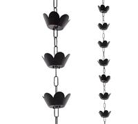 yurstcggh Descente de Gouttière Chaine,Chaine de Gouttière,Durable,Prévention de la Rouille,Remplacement pour Les Descentes Pluviales,Système de Déviation Pluviale avec Coupes 1.5m