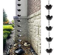 yurstcggh Descente de Gouttière Chaine,Chaine de Gouttière,Durable,Prévention de la Rouille,Remplacement pour Les Descentes Pluviales,Système de Déviation Pluviale avec Coupes 4m