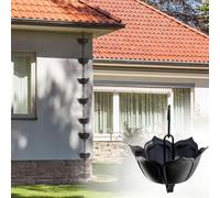 yurstcggh Descente de Gouttière Chaine,Chaine de Gouttière,Durable,Prévention de la Rouille,Remplacement pour Les Descentes Pluviales,Système de Déviation Pluviale avec Coupes 2m
