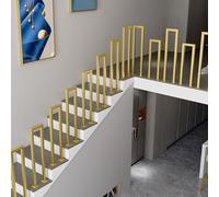 yurstcggh Garde Corps Escalier,Rampe Escalier en Forme de U,Noir/Blanc/Or,Garde Corps ExtéRieur Double Usage IntéRieur,pour les Combles,Les Terrasses et Les Rampes D'entrée Doré 100cm