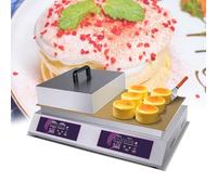 yurstcggh Machine à Muffins électrique,Machine à souffler antiadhésive Commerciale,Appareil de Cuisine,Cuisson Rapide en 5 Min,Contrôle intelligent de la température électrique -Tête double