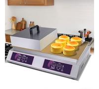 yurstcggh Machine à Soufflés à Crêpes,Machines à Gaufres et Croques,Grills électriques,Contrôle précis du temps,Chauffage uniforme et efficace,Idéal pour les cuisiniers débutants -Tête double