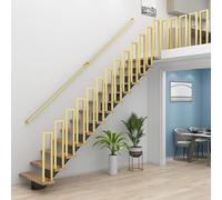 yurstcggh Métal Garde Corps en Forme de U,Fampes de Sécurité,Garde Corps Escalier Interieur,Rampe d'escalier en Forme de U dorée,Rambarde Sécurité pour Couloir Porche Jardin Doré 45cm