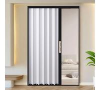 yurstcggh Porte Pliante D'intimité Internes pour Placard de Porte de Salle de Bain,Séparateur de Pièce Accordéon Extensible sur Mesure pour Cuisine, Salle de Bain 83×206cm