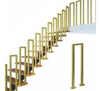 yurstcggh Rambarde d'escalier,Balustrade Décorative,Garde Corps Escalier Doré Metal,Rampes de Sécurité,Main Courante pour Villas,Balcons,Couloirs,Intérieur et Extérieur Doré 75cm