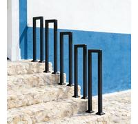 yurstcggh Rambarde Exterieur,Verticale Installation Balustres,Rampe Escalier Interieur en Forme de U,pour Loft,Balcon,Garde Corps Exterieur,Verticale Installation Noir 60cm