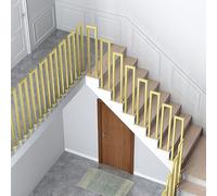 yurstcggh Rambarde Exterieur,Verticale Installation Balustres,Rampe Escalier Interieur en Forme de U,pour Loft,Balcon,Garde Corps Exterieur,Verticale Installation Doré 35cm