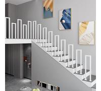 yurstcggh Rampe D'Escalier Moderne en U,Garde Corps Escalier,Rambarde pour Villas Balcons Couloirs Appartements,Intérieur et Extérieur,Verticale Installation au Sol,Main Courante en U Blanc 95cm