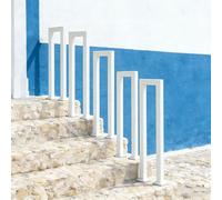yurstcggh Rampe D'Escalier Moderne en U,Garde Corps Escalier,Rambarde pour Villas Balcons Couloirs Appartements,Intérieur et Extérieur,Verticale Installation au Sol,Main Courante en U Blanc 45cm