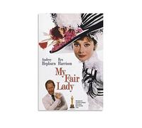 YURUOXIMAO Tableaux sur toile Senza Cornice Audrey Hepburn Rex Harrison Poster and Wall Art Modern Family bedroom Decor 50 * 70cm