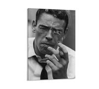 YURUOXIMAO Toile Tableau Senza Cornice Jacques BREL Cigarrative Poster Soggiorno Camera da letto Pittura Opera d'arte 40 * 60cm