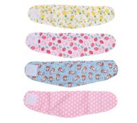 Yusat 4 Pièces Bandes Ventrales Lavables et Réutilisables pour Chiens Mâles Couches pour Chiots Soins Post-chirurgicaux des Plaies avec 4 Modèles élégants pour L'entraînement à (M)