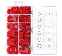 Yusat Assortiment de 600 disques plats isolants, disques isolants, disques en fibre, plusieurs tailles, joint d'étanchéité avec boîte en plastique étiquetée pour clôtures cloisons sèches