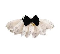 Yusat Bibs de Dentelle de Compagnie Collier Mignon Arc Doux Facile à Porter Scarpe de Bavardage Confortable pour la Décoration de Chat pour Chiens (S)