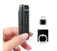 Yusat Caméra corporelle HD 1080P avec caméra rotative à 180 degrés - Design portable avec clip arrière - Sans carte mémoire