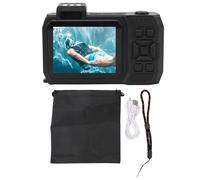 Yusat Caméra sous-marine 4K 65 MP Autofocus 2,8 cm 1,44" double écran 2500 mAh 10 m Caméra numérique sous-marine pour plongée avec tuba (Orange)