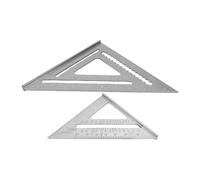 Yusat Carré de en Aluminium de 7 Pouces avec Double échelle de 12 Pouces | Alliage D'aluminium moulé Sous Pression Léger, Poli CNC, Précision de 0,1 Mm, Marquages blancs Permanents pour Chevrons