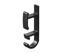 Yusat Crochet de lavabo mural sans perforation Étagère de rangement autocollante pour salle de bain Double Grand Noir