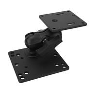 Yusat Double Socket Bras en Alliage D'aluminium avec 1,5 Pouces C Taille Balai Adaptateur Double Bille Support pour Tablette Téléphone Portable Fish Finder