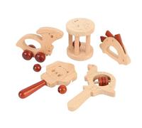 Yusat Ensemble de Hochets pour bébé, 5 Pièces, Formation à la Poignée, Hochet à Main éducatif pour Tout-petits avec Sac de Rangement