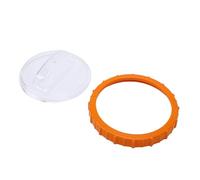 Yusat Ensemble D'écrous de Couvercle de Filtre à Sable, Accessoire de Remplacement de Filtre de Piscine, Pièces de Couvercle de Tête de Valve, écrou Orange, Transparent,