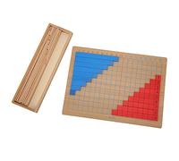 Yusat Jeu d'apprentissage des Mathématiques en Bois, avec Plateau D'addition et de Soustraction, Blocs en Bois de Hêtre et Boîte de Rangement, pour Enfants de 3 Ans et