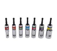 Yusat Jeu de Douilles à Impact Universelles, 7 Pièces, Pivotant à 15 | Tourne-écrou à Douille Profonde en Acier allié, 8-19mm pour Perceuse électrique, Réparation Automobile, Démontage